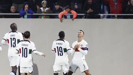 Festejo de Cristiano Ronaldo; Portugal vs. Luxemburgo. Foto: Reuters.