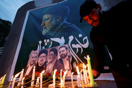 El pésame por el fallecimiento de Raisí y sus acompañantes en el helicóptero. Foto: Reuters