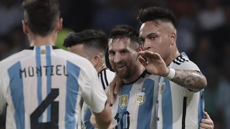 Lionel Messi en el amistoso de la Selección ante Curazao. Foto: EFE.
