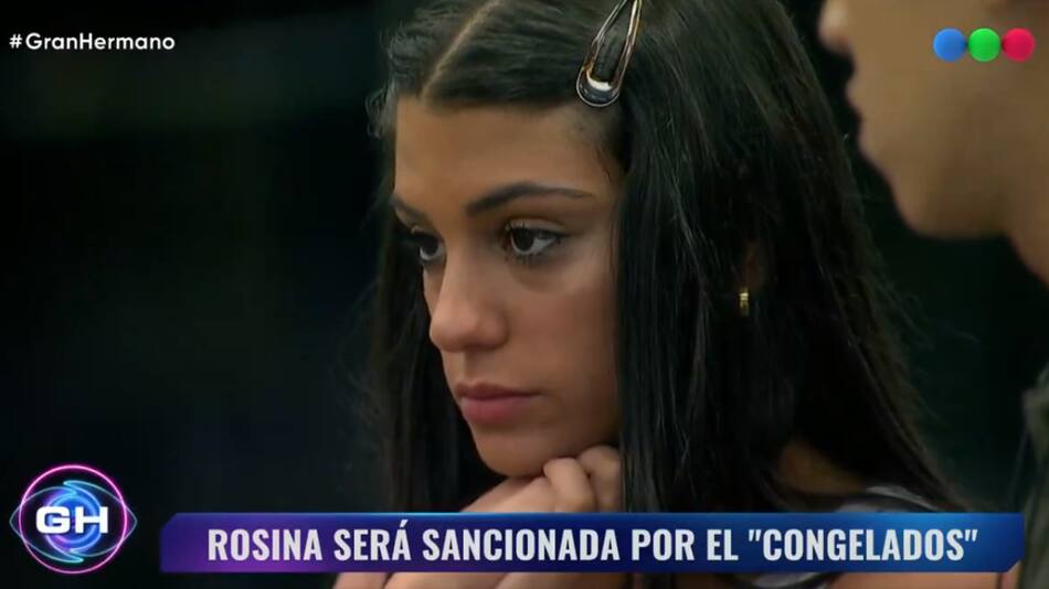Rosina, sancionada en Gran Hermano. Foto: Captura.