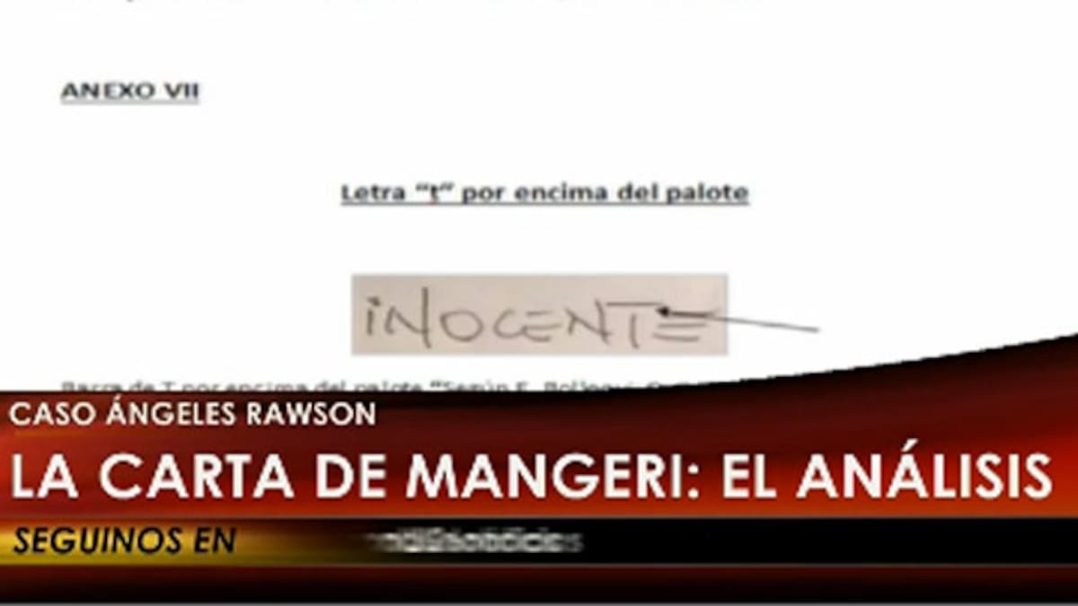 Grafóloga analizó la carta escrita por el portero Mangeri