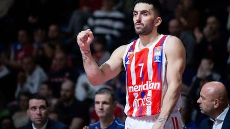 Facundo Campazzo en el Estrella Roja. Foto: @TeamFacu7.