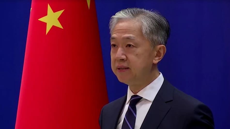 Portavoz de Exteriores de China, Wang Wenbin. Foto: captura de Reuters.