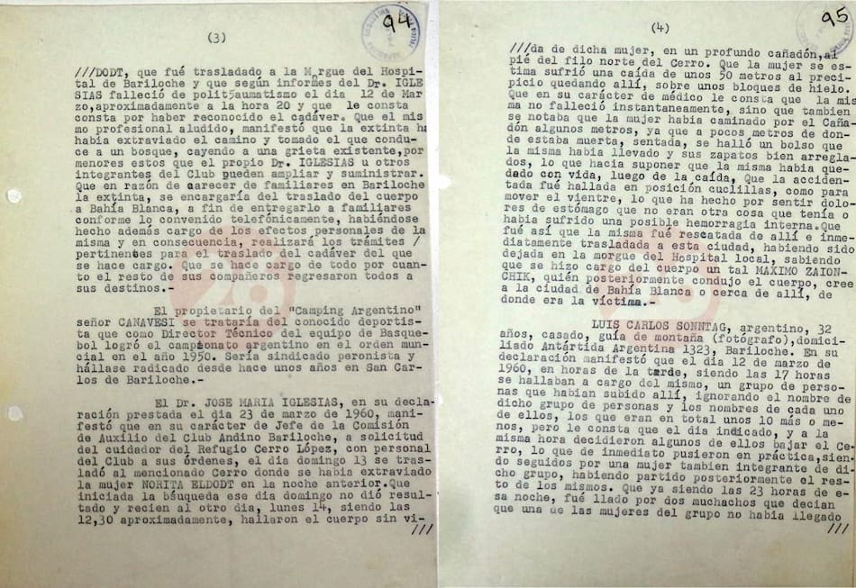 Josef Mengele y Nora Eldodt, Documento Ministerio del Interior