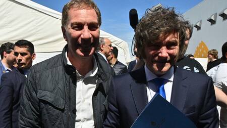 Javier Milei y Diego Santilli.