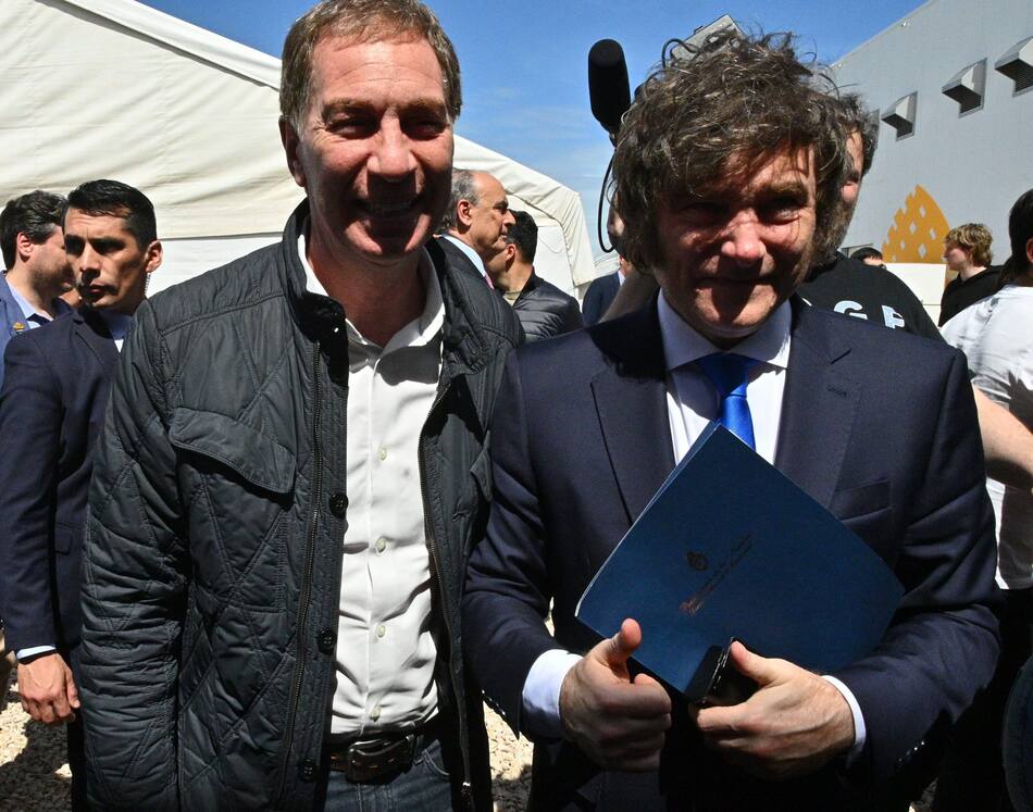 Javier Milei y Diego Santilli.