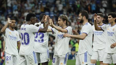 Festejo del Real Madrid por la Liga. Foto: EFE.