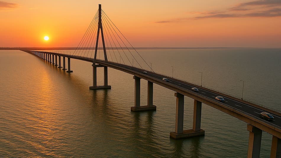 El puente Buenos Aires-Colonia.