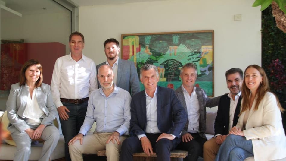 Encuentro de referentes de Juntos por el Cambio en San Isidro. Foto: Telam
