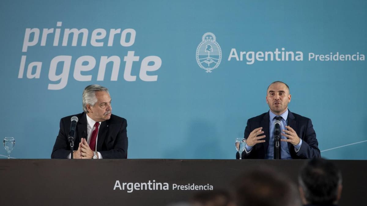 Alberto Fernández y Martín Guzmán. Foto: NA.