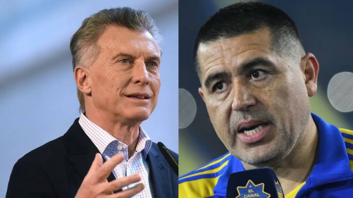 Mauricio Macri y Juan Román Riquelme. Foto: redes sociales