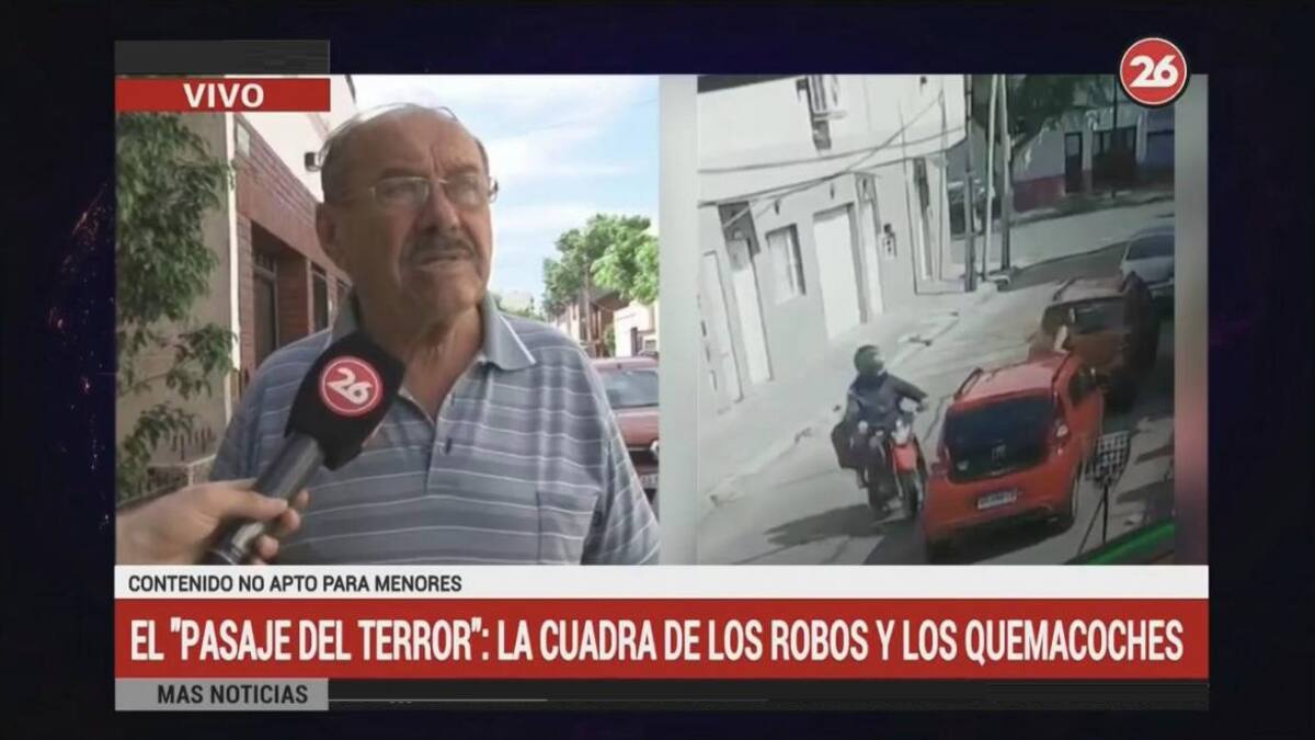 Pasaje del Terror, la cuadra de los robos y los quemacoches en Villa del Parque (Canal 26)