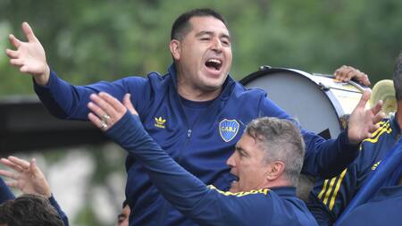 Juan Román Riquelme en la convocatoria de los hinchas de Boca. Foto: Télam