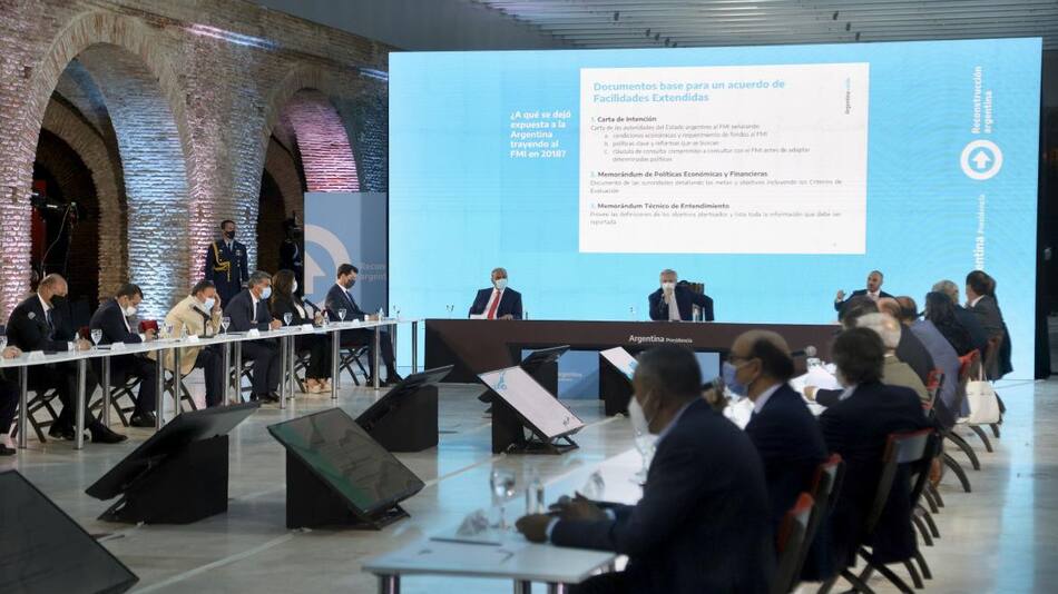 Exposición de Martín Guzmán a gobernadores sobre deuda con el FMI, AGENCIA NA