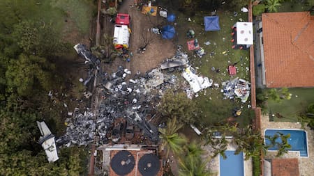 Accidente de un avión en Brasil. Foto: EFE.