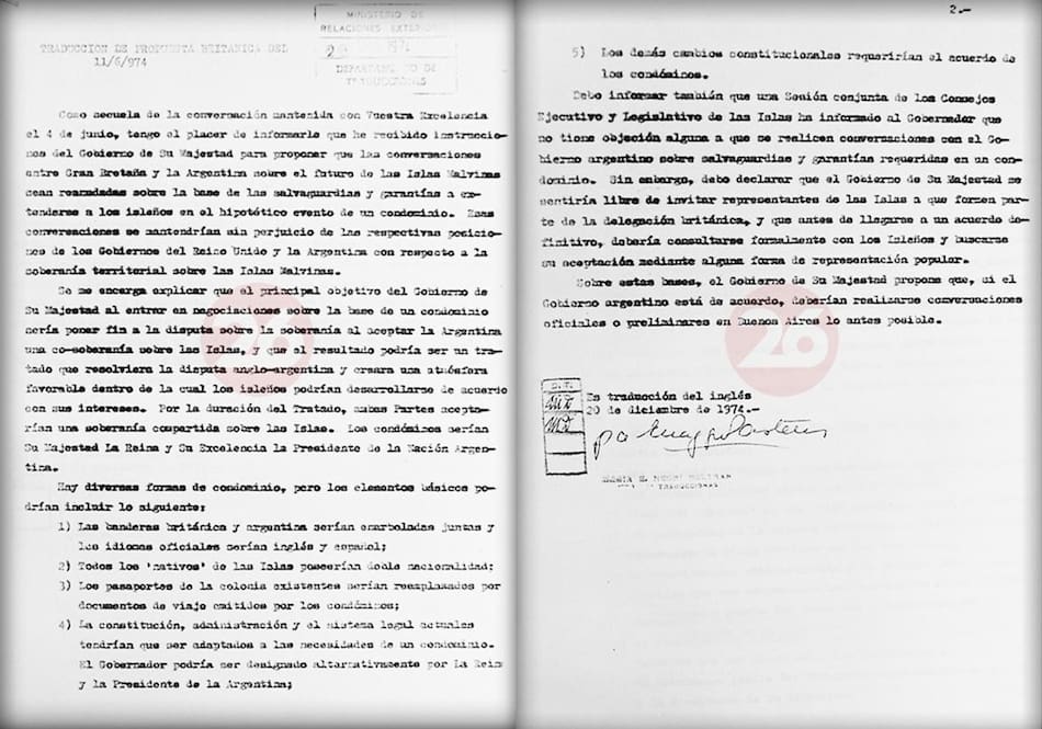 Juan Domingo Perón, Islas Malvinas, foto Cancillería