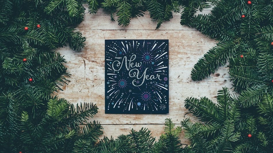 Tarjeta de Año Nuevo. Foto: Unsplash.
