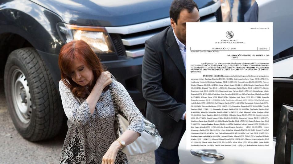 Cristina Kirchner e inhibición de bienes a 83 empresarios
