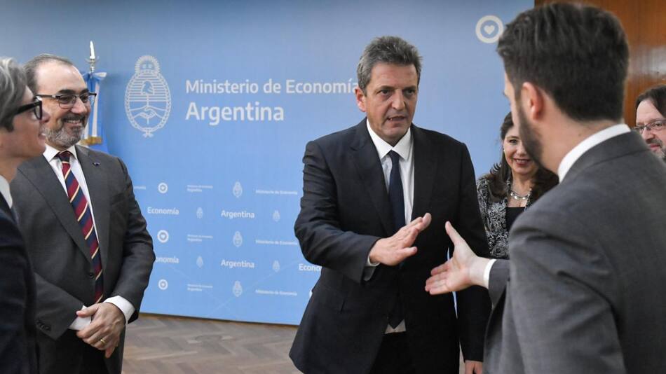 Sergio Massa junto al Presidente Ejecutivo de CAF