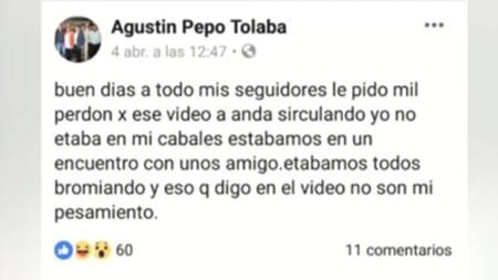 Agustín Tolaba, concejal tucumano, mensaje, elecciones 2019