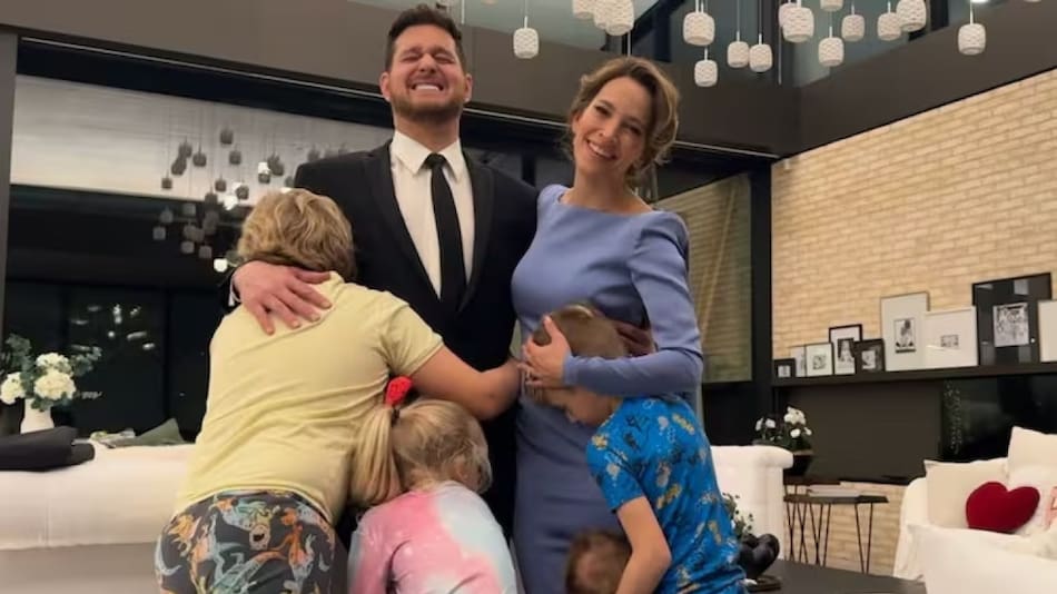 Luisana Lopilato y su familia. Fuente: Instagram @@michaelbuble