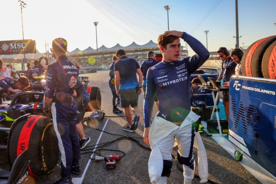 Franco Colapinto en el Gran Premio de Abu Dhabi. Foto: X @WilliamsRacing