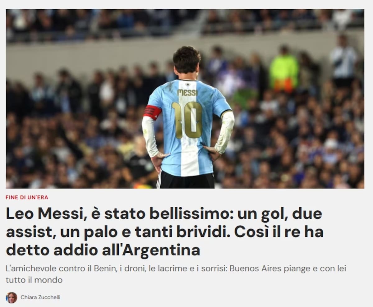 Reacción de los diarios del mundo ante la despedida de Messi de la Selección.