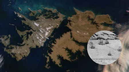 Mapa de las Malvinas