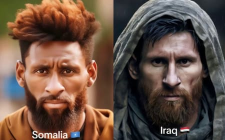 Messi con IA. Foto: TikTok/charactercraze