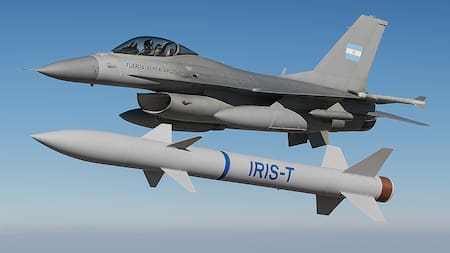 El misil alemán IRIS‑T podría transformar la capacidad de los F‑16 argentinos