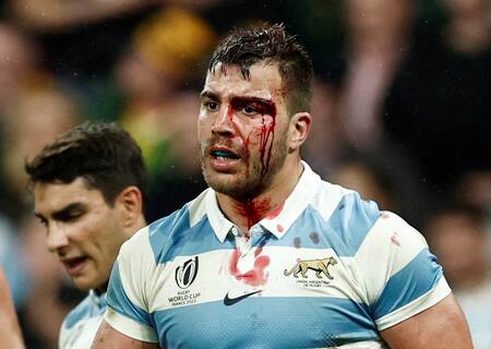Facundo Isa, tercera línea de Los Pumas. Foto: Reuters.