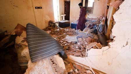Residencia rota en incidentes en Sudán. Foto: Reuters.