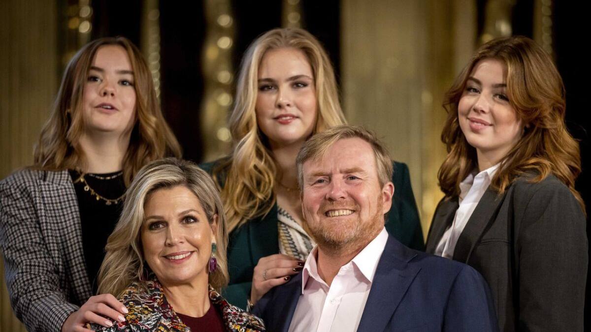 La reina Máxima y la familia real holandesa. Foto: Reuters.