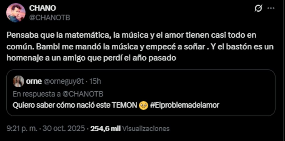 Chano indicó que el bastón que utilizó en el video es un homenaje a "un amigo" que perdió el año pasado.