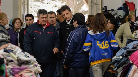 Sergio Massa con los inundados