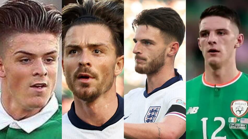 Declan Rice y Jack Grealish "traicionaron" a Irlanda. Fotos: Reuters/redes