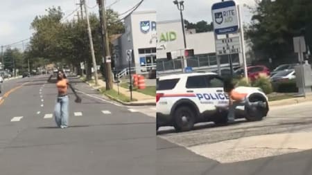 Mujer atropellada en Estados Unidos. Fotos: captura de video.