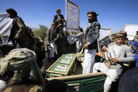 Hutíes de Yemen. Foto: EFE