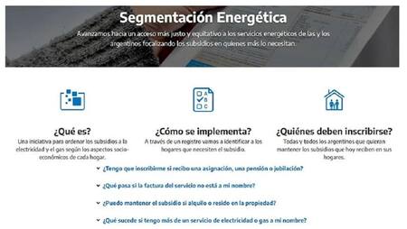 Subsidios de luz y gas, NA