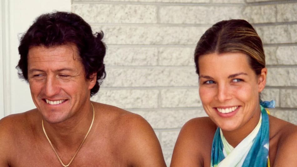 Philippe Junot y Carolina de Mónaco.