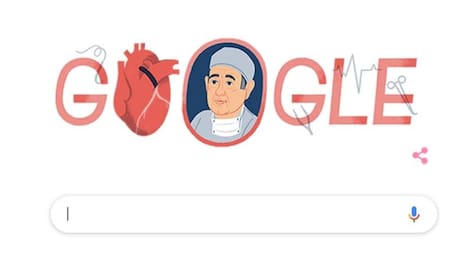 Doodle de Google para René Favaloro por el aniversario 96 de su nacimiento
