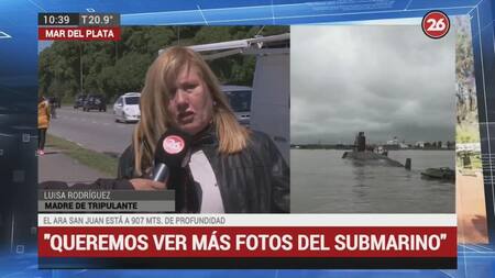 Madre de tripulante del ARA San Juan, Canal 26