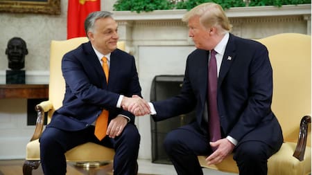Donald Trump y Orbán, EEUU y Hungría. Foto: EFE