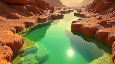 Agua en Marte. Foto Freepik IA