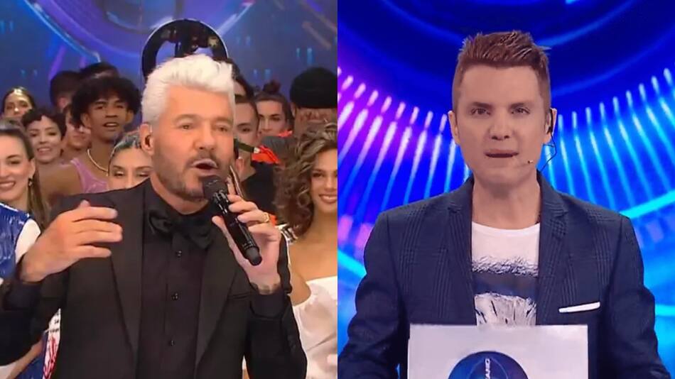 Marcelo Tinelli y Santiago del Moro. Fotos: Capturas de pantalla.