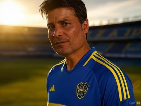 Chayanne en la cancha de Boca. Foto: Grok de X.