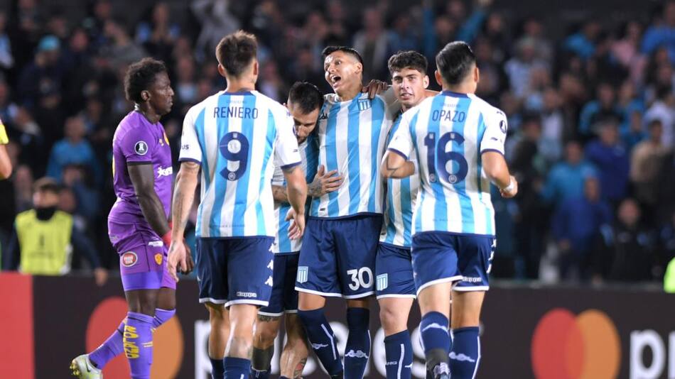 Racing vs Aucas, Copa Libertadores. Foto: Télam