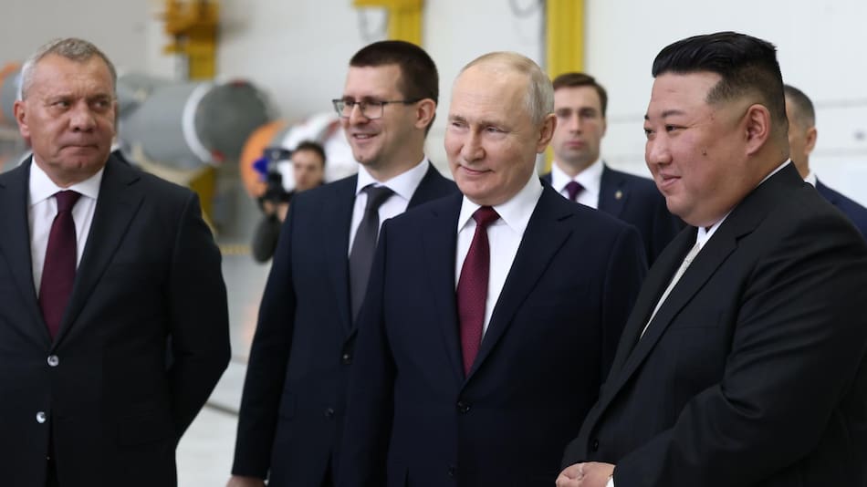 Vladimir Putin y Kim Jong-Un. Foto: EFE.