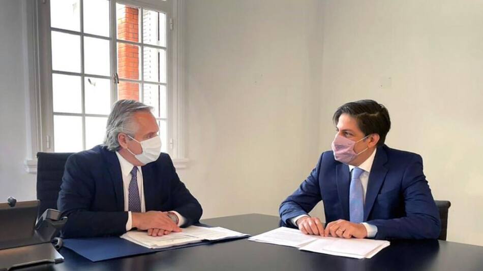 Alberto Fernández y Nicolás Trotta, clases presenciales, foto NA