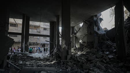 Bombardeos en Gaza. Foto: EFE.